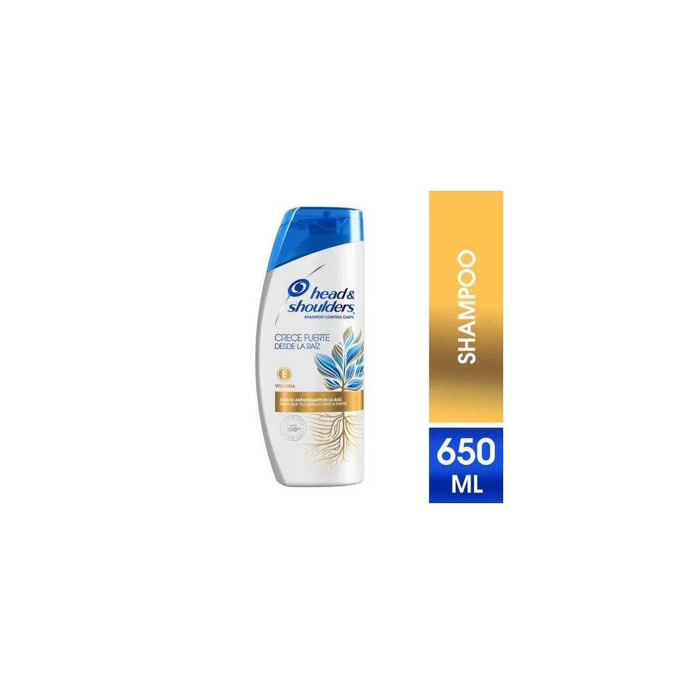 Shampoo HEAD & SHOULDERS Crece Fuerte desde la Raíz Control Caspa Frasco 650ml Shampoo HEAD & SHOULDERS Crece Fuerte desde la Raíz Control Caspa Frasco 650ml