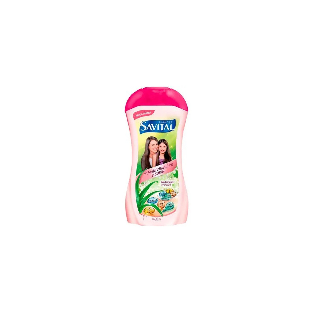 Shampoo SAVITAL MultiVitaminas y Sábila Frasco 510ml