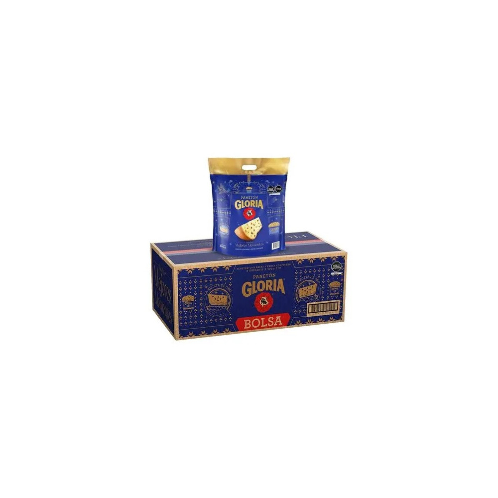 Panetón GLORIA Bolsa 900g Caja 6 unidades Panetón GLORIA Bolsa 900g Caja 6 unidades