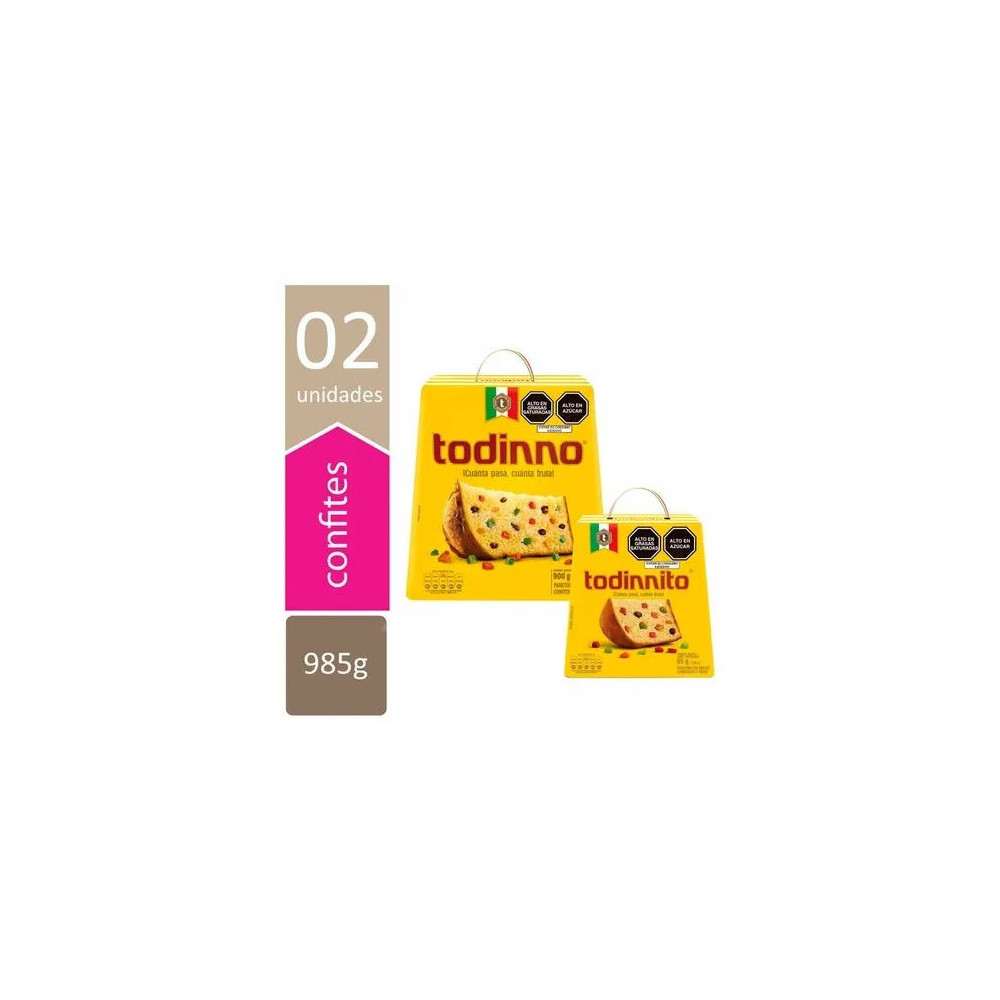 Panetón TODINNO Caja 900g + Panetón TODINNITO Caja 85g Panetón TODINNO Caja 900g + Panetón TODINNITO Caja 85g