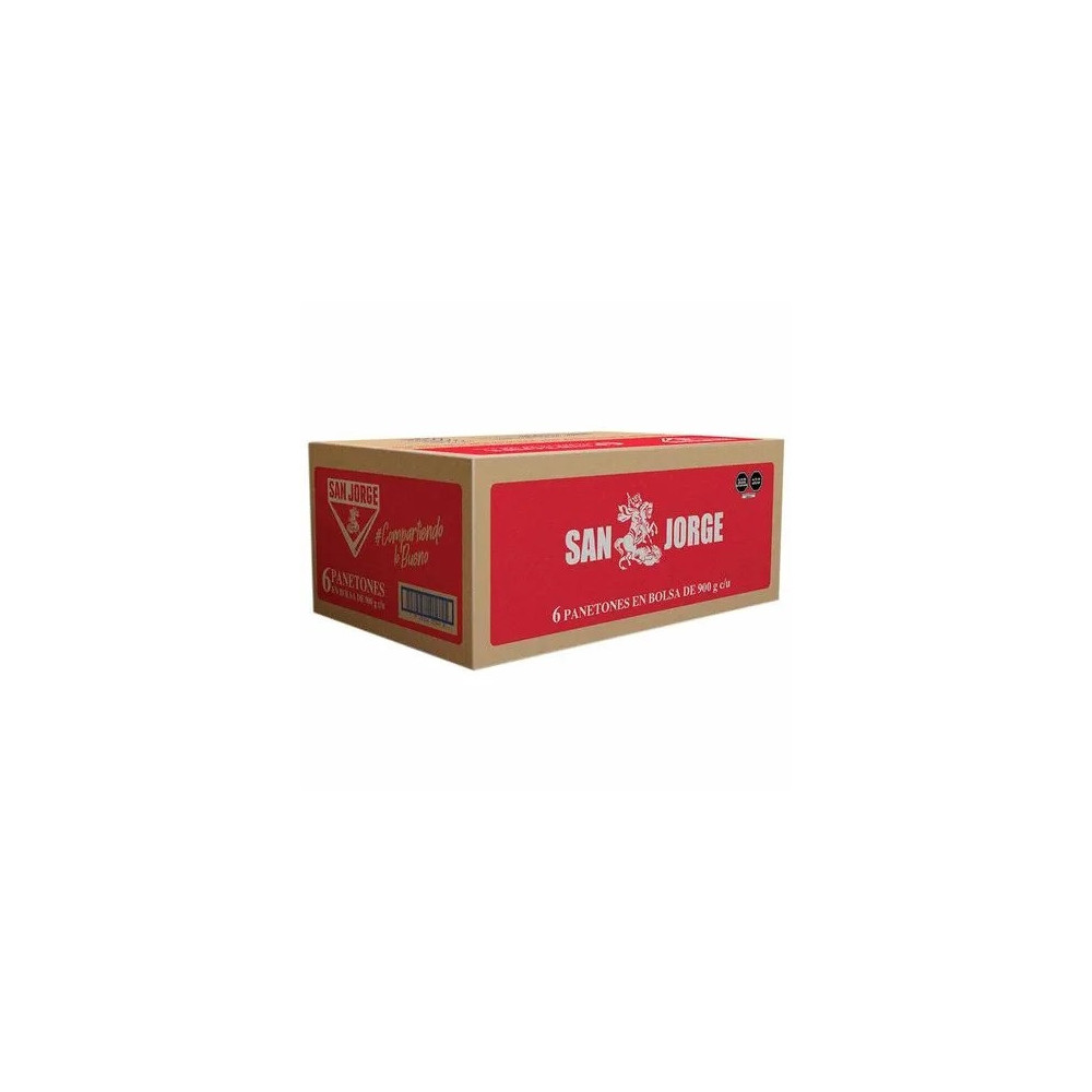 Panetón SAN JORGE Bolsa 900g x 6 unidades Panetón SAN JORGE Bolsa 900g x 6 unidades