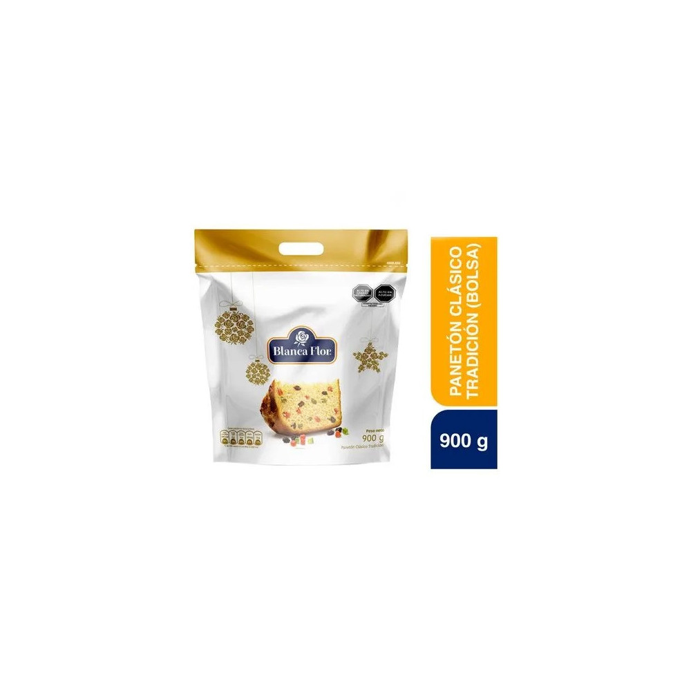 Panetón Clásico BLANCA FLOR Bolsa 900g Panetón Clásico BLANCA FLOR Bolsa 900g
