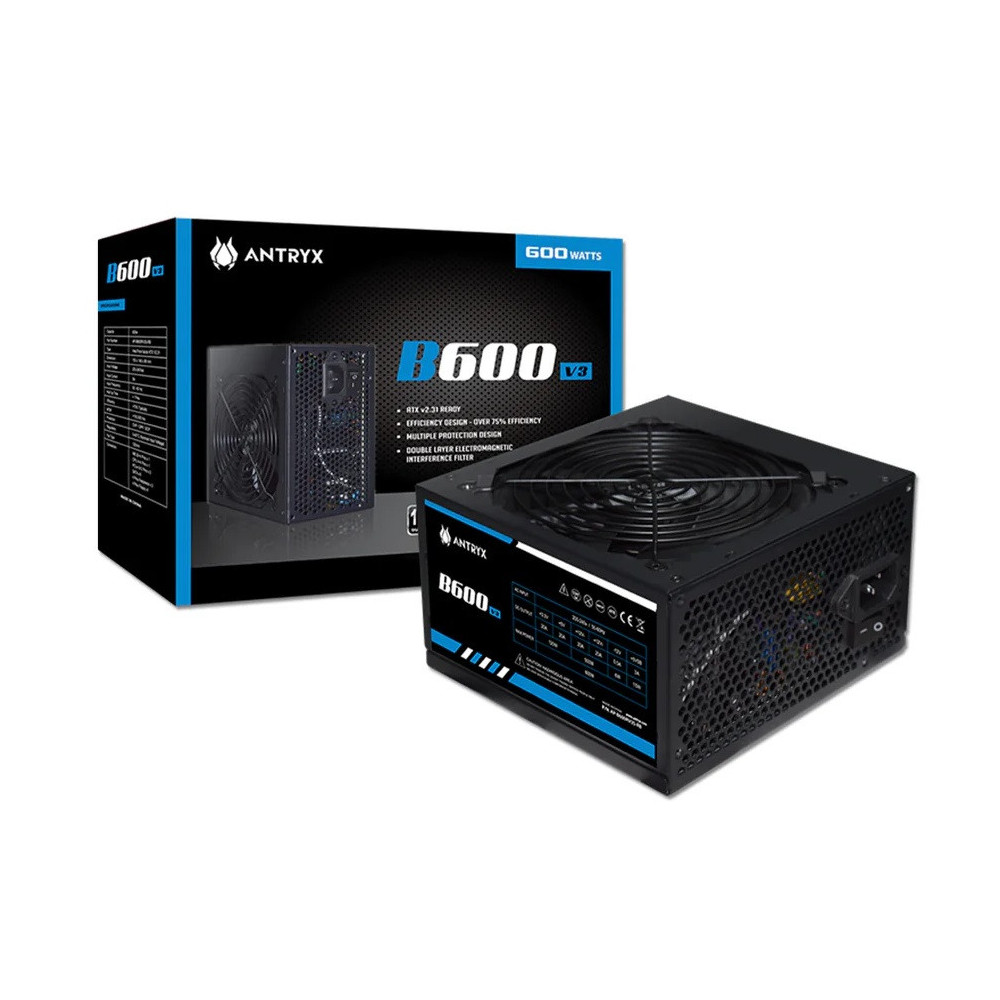 Fuente Antryx B600 V3 Black 600W  AP-B600RV3S-RB