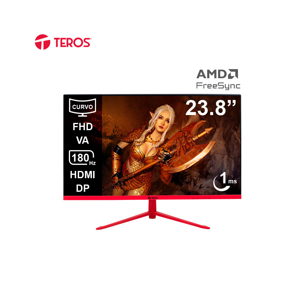 Monitor curvo gaming TEROS TE-2473G 23.8" FHD
