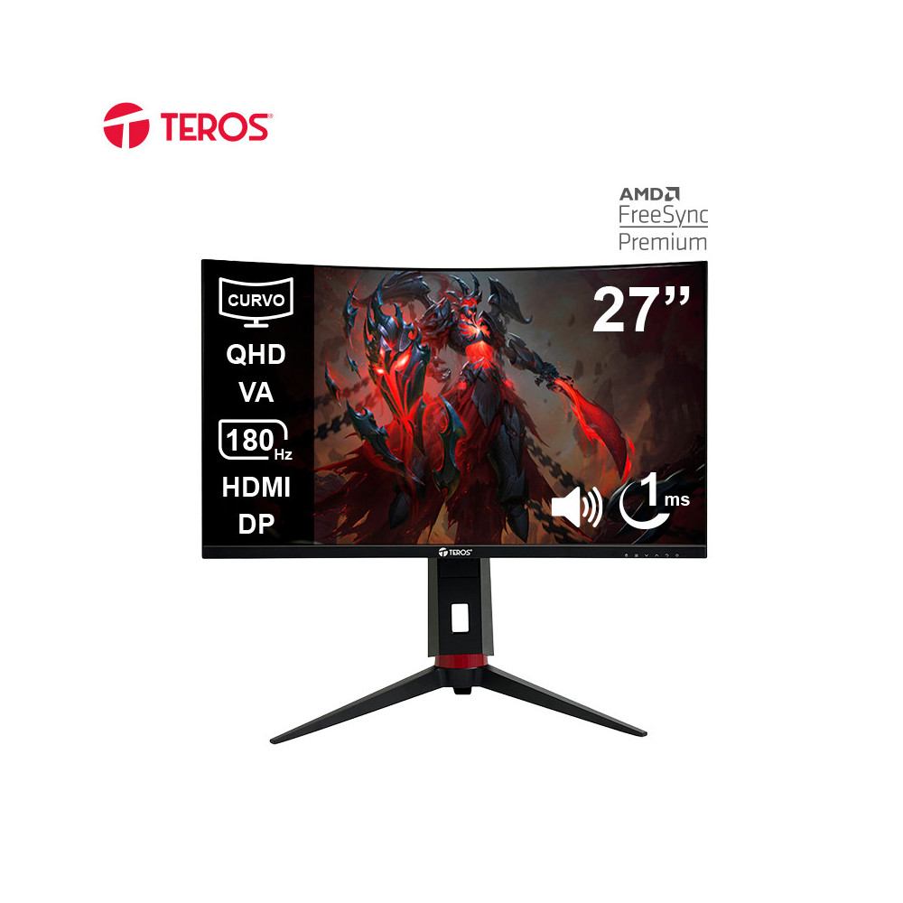 Monitor curvo gaming TEROS TE-2767G 27" QHD