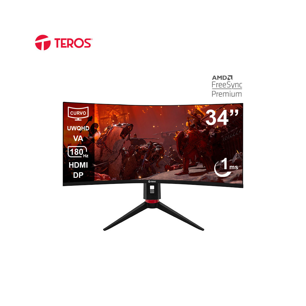 Monitor Curvo Gaming TEROS TE-3412G ,34" UWQHD
