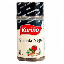 Pimienta KARIÑO Negra molida Frasco 40Gr
