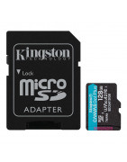 Memoria Flash microSD Kingston Canvas Go! Plus, 128GB, con adaptador SD