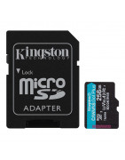 Memoria Flash microSD Kingston Canvas Go! Plus, 256GB, con adaptador SD
