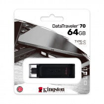 Memoria Flash USB Kingston DataTraveler 70, 64GB, USB-C 3.2 Gen1, presentación en colgador