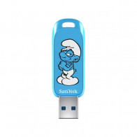 Unidad Flash Sandisk USB SMURFS, 64GB, USB 3.2 GEN 1,USB-A, Hasta 130 MB/S