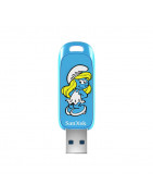 Unidad Flash Sandisk USB SMURFS, 256 GB, USB 3.2 GEN 1,USB-A, Hasta 130 MB/S