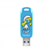 Unidad Flash Sandisk USB SMURFS, 256 GB, USB 3.2 GEN 1,USB-A, Hasta 130 MB/S
