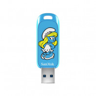 Unidad Flash Sandisk USB SMURFS, 256 GB, USB 3.2 GEN 1,USB-A, Hasta 130 MB/S