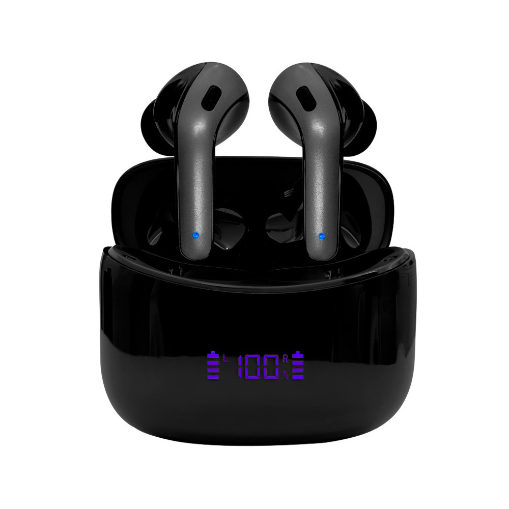 Audífonos TEROS TE-8074N, Bluetooth, TWS, negro