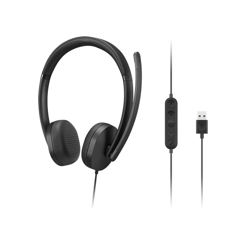 Auriculares Stereo con micrófono Lenovo Gen 2, Interfaz USB-A