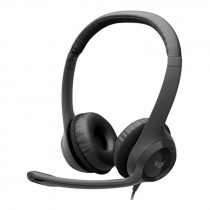 Auriculares Estereo (On-Ear) con microfono Logitech H390, Interfaz USB-A, Color negro