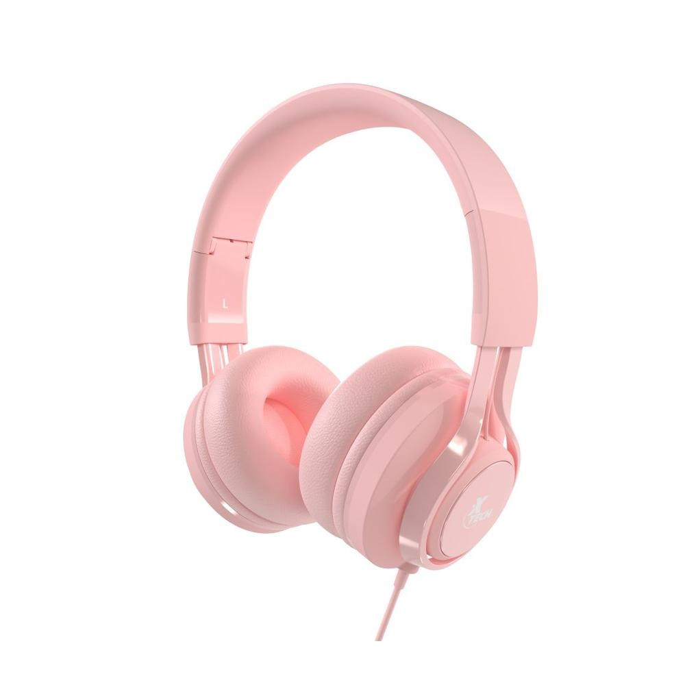 Audífono Alámbrico Xtech Con Micrófono Xth-355 Rosado