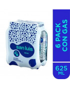 Agua Mineral SAN LUIS Con Gas Botella 625ml Paquete 6unidades