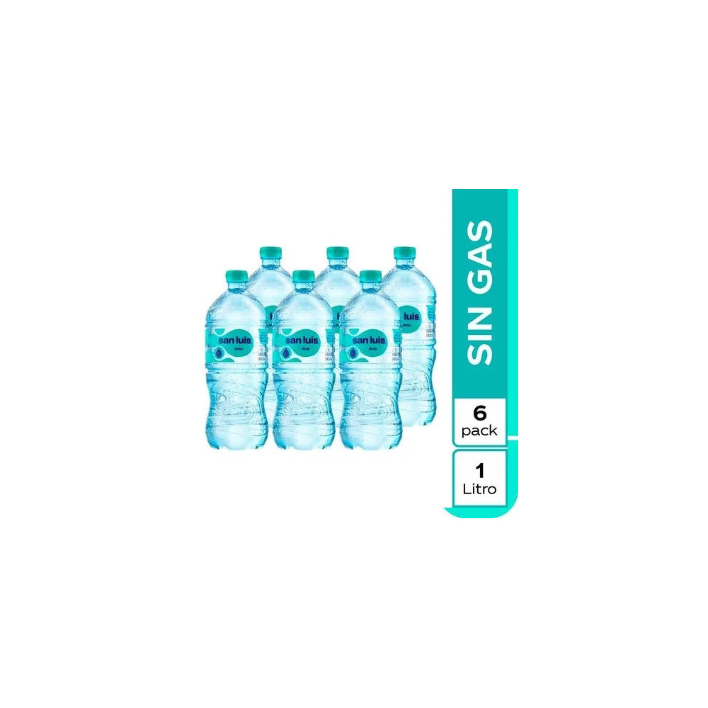 Agua SAN LUIS sin Gas Botella 1L Six Pack