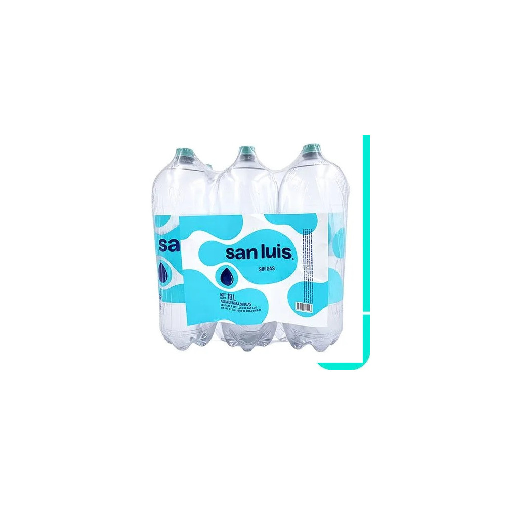 Agua sin Gas SAN LUIS Botella 3L Paquete 6unidades