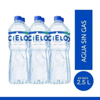 Agua sin Gas CIELO Botella 2.5L Paquete 6unidades