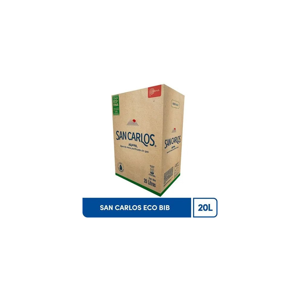 Agua de Mesa SAN CARLOS Sin Gas Caja 20L