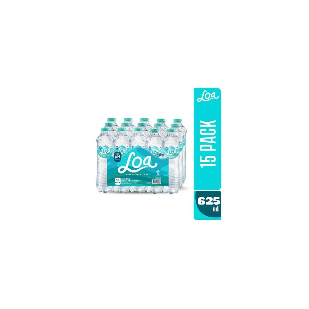 Agua LOA sin Gas Botella 625ml 15 Pack