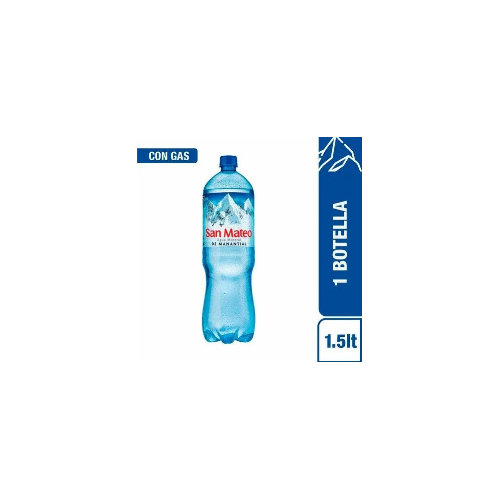 Agua Mineral SAN MATEO Con Gas Botella 1.5L