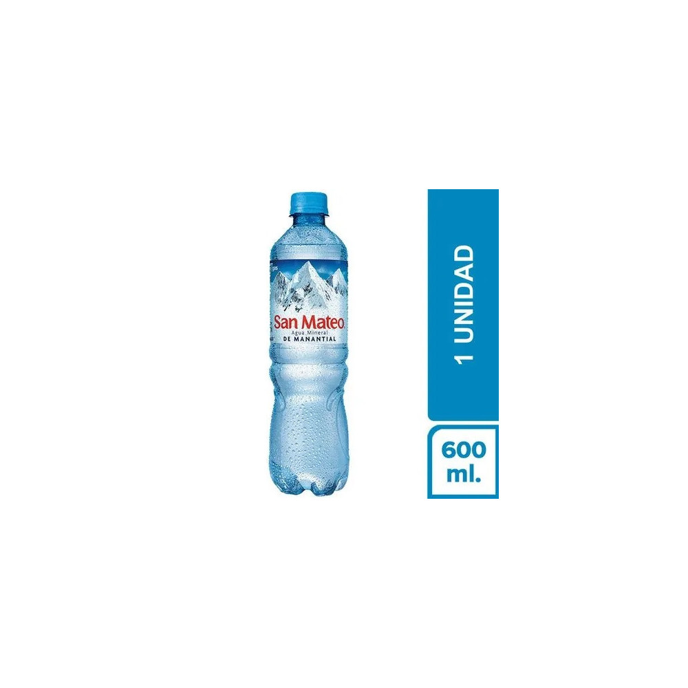 Agua Mineral SAN MATEO Sin Gas Botella 600ml