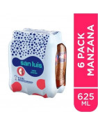 Agua con Gas SAN LUIS Sabor a Manzana Botella 625ml Paquete 6un