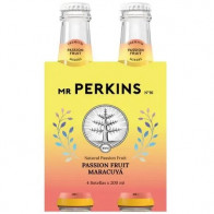 Agua Saborizada MR PERKINS Passion Fruit Botella 200ml Paquete 4unidades