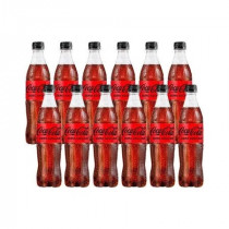 Gaseosa COCA COLA Zero Botella 600ml Paquete 12unidades