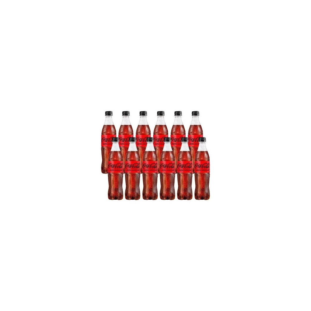 Gaseosa COCA COLA Zero Botella 600ml Paquete 12unidades
