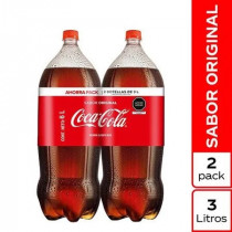 Gaseosa COCA COLA Sabor Original Botella 3L Two Pack