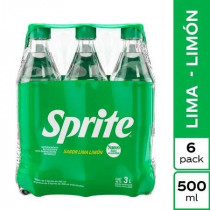 Gaseosa SPRITE Botella 500ml Paquete 6unidades