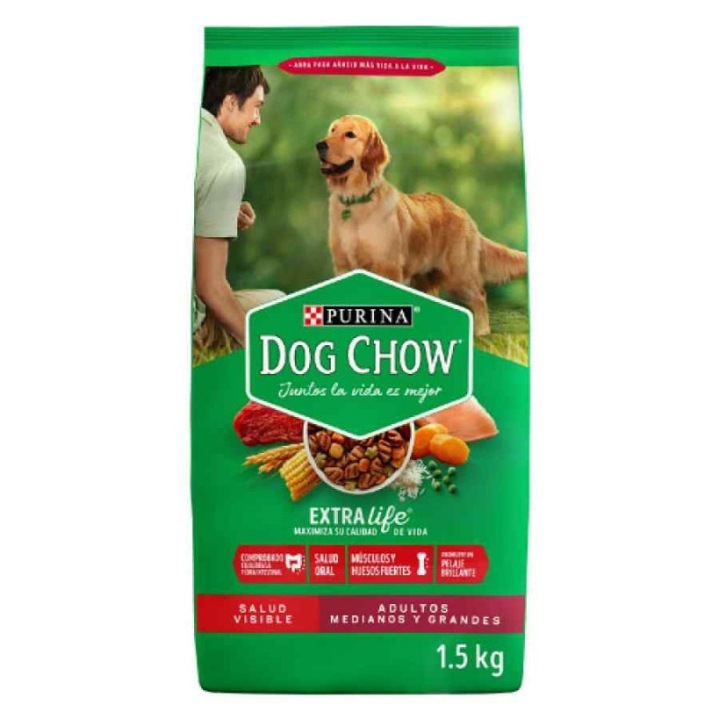 Dog Chow Adulto Raza Mediana Y Grande Alimento Seco Perro 1.5kg