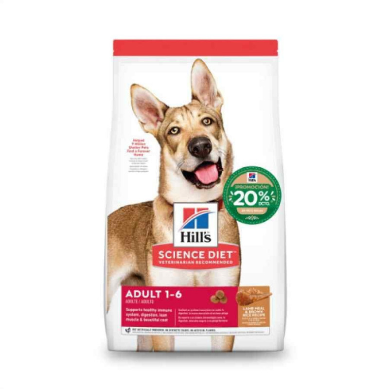 Hill's Science Diet Adult Alimento para perros adultos, cordero y arroz 33 Lb (14.96 Kg)